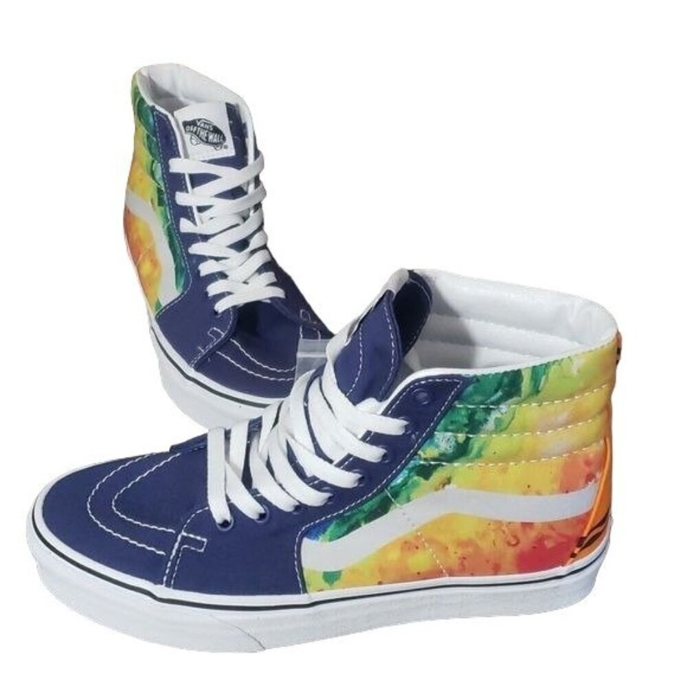 New Vans Womens Sk8 Hi Crayola High Top Shoes Size 6.5 Deadstock Art to Wear Gym - Picture 3 of 10